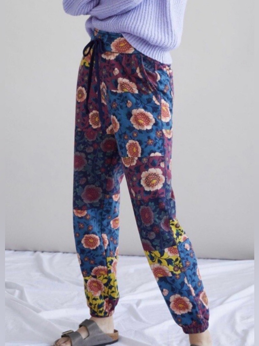 Anthro Saturday Sunday Camilla patchwork knit joggers, XSP